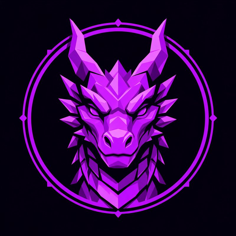 Logo dragão low-poly