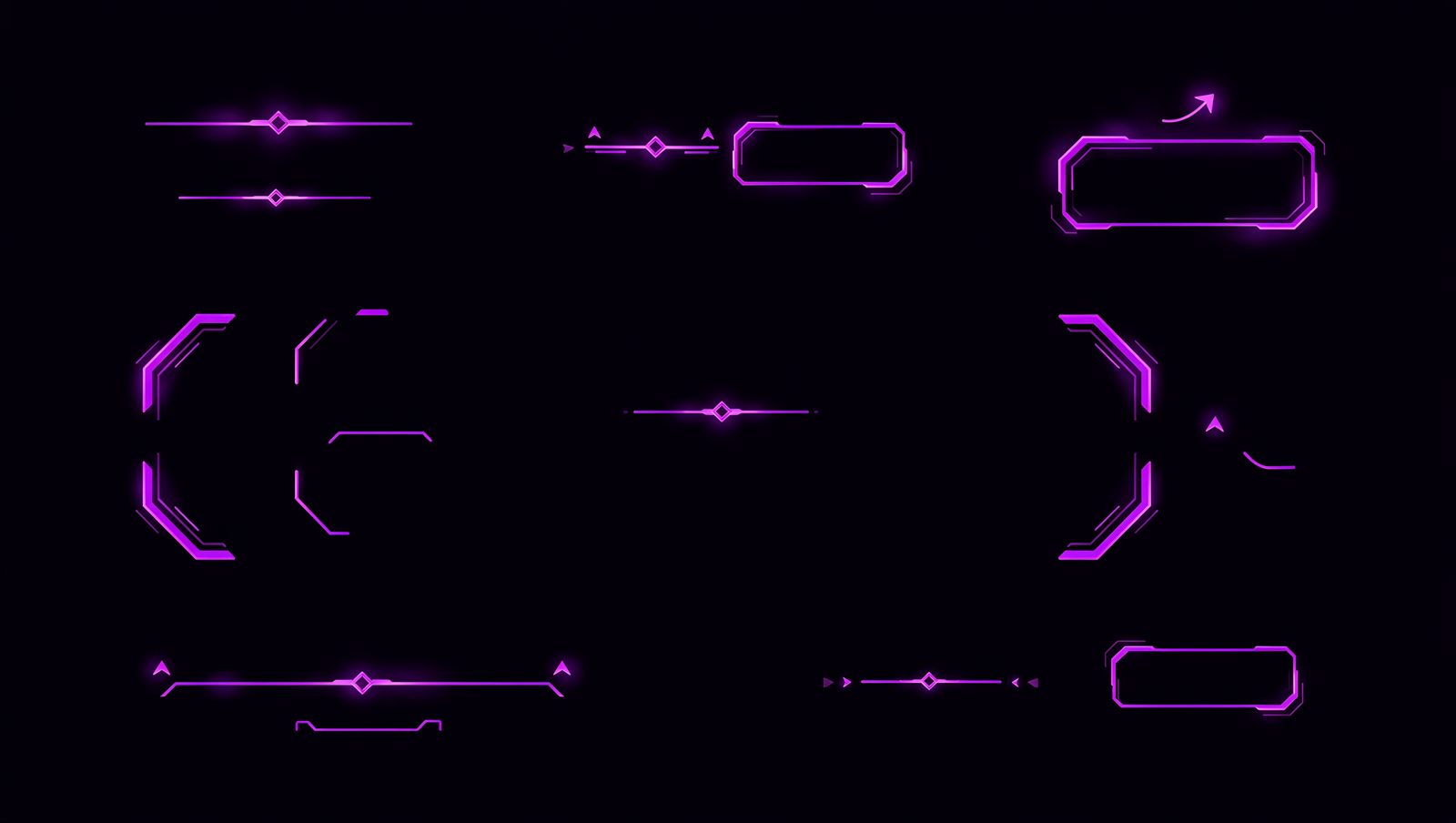 Elementos de interface neon